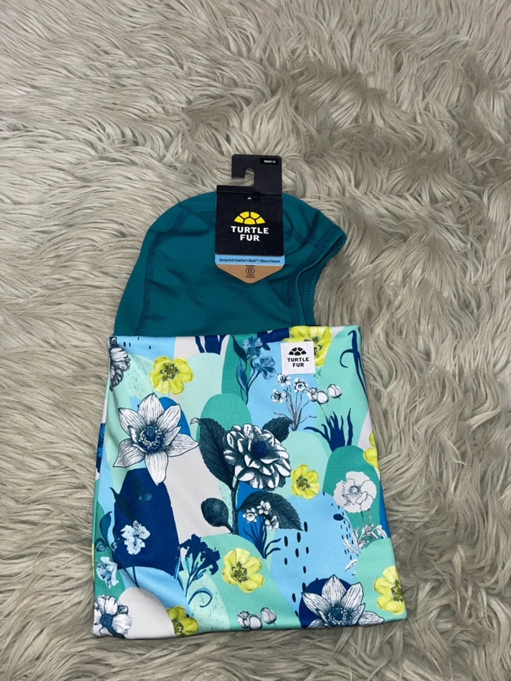 Turtle Fur Kids Reversible Floral Neck Warmer - Teal Multi